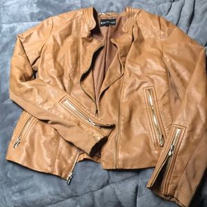 EXPRESS Tan/Camel Faux Leather Jacket